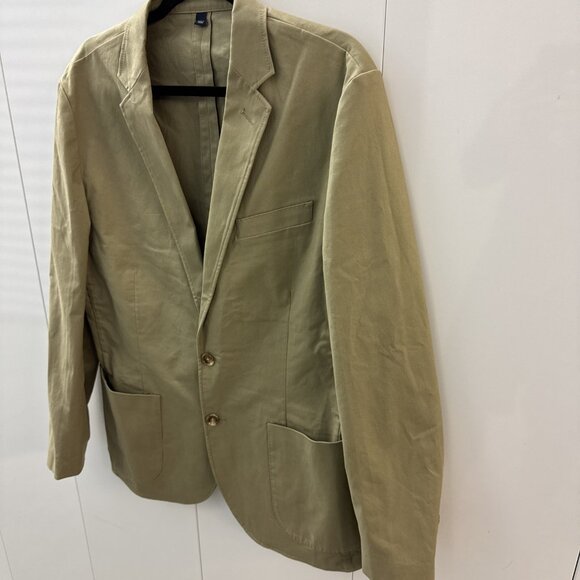 J. Crew Blazer 40R Khaki Tan Cotton Blend Thompson Slim Fit 2-Button Sport Coat - Picture 2 of 8